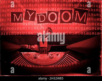 Mydoom, Typewriter, Technology, Retrofuturism Stock Photo