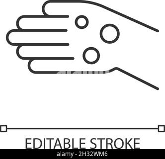 Rheumatoid nodules linear icon Stock Vector