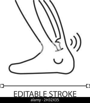 Joint strains linear icon Stock Vector