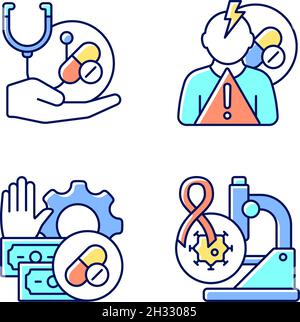 Clinical study RGB color icons set Stock Vector Image & Art - Alamy