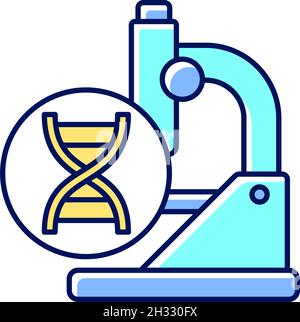 Genetic trials RGB color icon Stock Vector