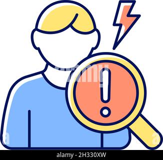 Observational studies RGB color icon Stock Vector