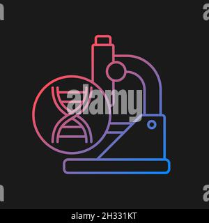 Genetic trials gradient vector icon for dark theme Stock Vector