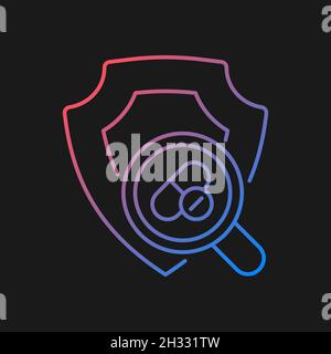 Checking safety of new drugs gradient vector icon for dark theme Stock Vector