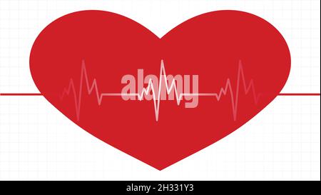 Heartbeat, heart pulse monitor, heart Isometric health care concept heart shape vector stock illustration Stock Vector