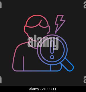 Observational studies gradient vector icon for dark theme Stock Vector