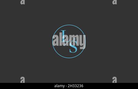 LETTERS LS LOGO DESIGN WITH NEGATIVE SPACE EFFECT FOR ILLUSTRATION USE Stock Vector