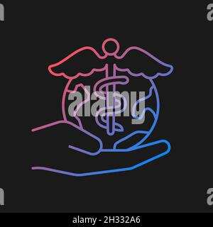 Desire to help future generations gradient vector icon for dark theme Stock Vector
