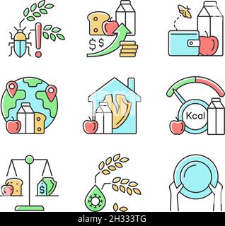 Food allocation RGB color icon Stock Vector Image & Art - Alamy