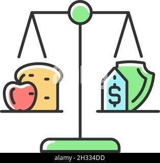 Food justice RGB color icon Stock Vector