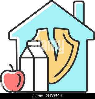Hunger and food security RGB color icons set Stock Vector Image & Art ...