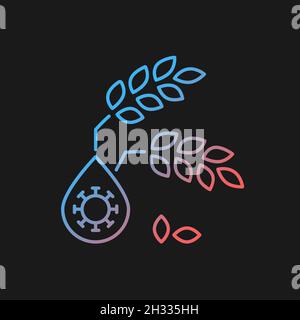 Unsafe water gradient vector icon for dark theme Stock Vector