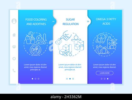 Healthful meal plan for people with ADHD onboarding vector template Stock Vector