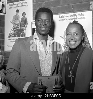 Brock Peters and Dolores Daniels at the Little Fauss and Big Halsy premiere in 1970  Credit: Ralph Dominguez/MediaPunch Stock Photo