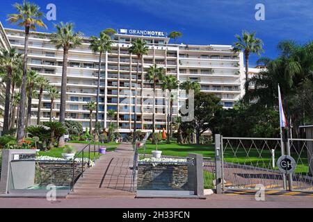 5 Sterne Luxuxhotel Le Grand Hotel, Cannes, Côte d’Azur, Provence-Alpes-Côte d’Azur, Südfrankreich, Frankreich Stock Photo