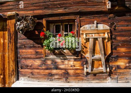 The plateau of the Hinterriss and the Eng is a special scenic feature with the Ahornboden, the largest area of maple trees in the whole of the Alps Stock Photo