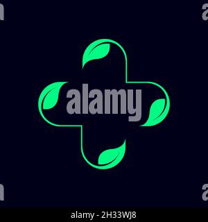 Pharmacy medical healthcare doctor plus logo and symbols. Stock Vector