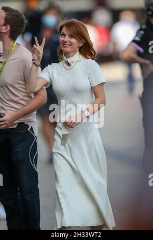 Austin, Texas, USA. 25th Oct, 2021. Geri Halliwell arrives at the Formula 1 Aramco United States Grand Prix race held at the Circuit of the Americas racetrack in Austin, Texas. (Credit Image: © Dan Wozniak/ZUMA Press Wire) Stock Photo