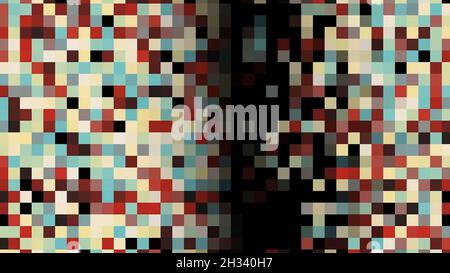 Looped transition from background with colorful pixels. Animation ...