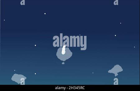 The last polar bear making his way into the unknown as a result of climate change Stock Vector