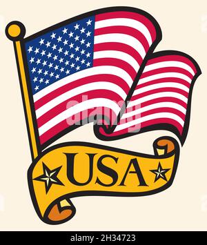 Vector illustration of USA Flag in puzzle isolated on white background ...