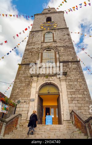 Cork, County Cork, Republic of Ireland.  Eire.  Clock tower of St Anne's church which contain the Shandon bells. Stock Photo