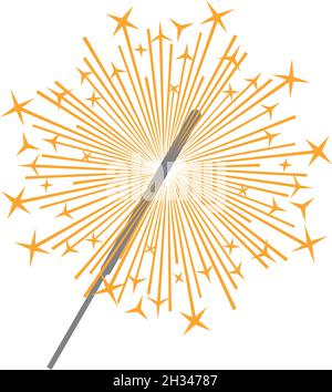 Sparkler vector illustration Stock Vector