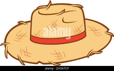 Straw hat vector illustration Stock Vector