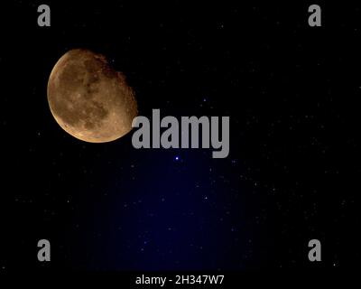 Astrology : Moon and stars Stock Photo
