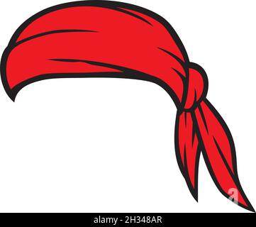 Red bandana vector illustration Stock Vector