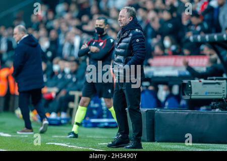 ISTANBUL, TURKEY - OCTOBER 25: players of Besiktas JK celebrate the win  during the Super Lig match between Besiktas and Galatasaray at Vodafone  Park on October 25, 2021 in Istanbul, Turkey (Photo