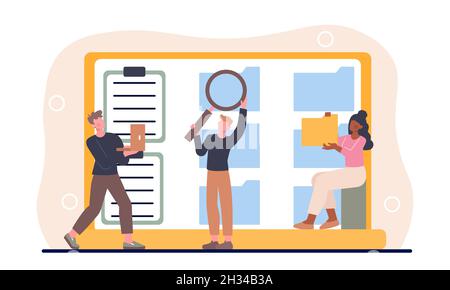 Team work in office Stock Vector