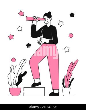 Searching for somebody Stock Vector