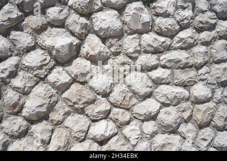 texture of gray stone wall made of concrete Stock Photo