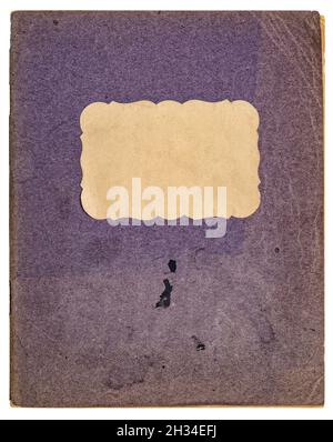 Old school book journal cover isolated on white background Stock Photo