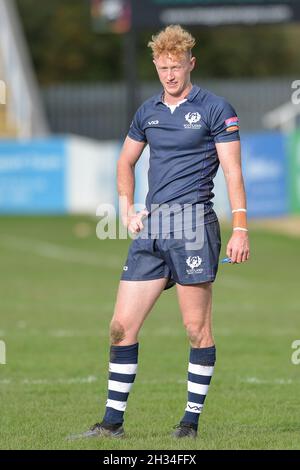 Featherstone, England - 24 October 2021 -  Lachlan Walmsley of Scotland during the Rugby League  International  Jamaica vs Scotland at Millenium Stadium, Featherstone, UK  Dean Williams Stock Photo