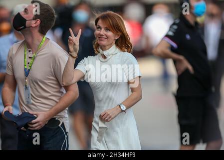 October 25, 2021, Austin, Texas, U.S: Geri Halliwell arrives at the Formula 1 Aramco United States Grand Prix race held at the Circuit of the Americas racetrack in Austin,Texas. (Credit Image: © Dan Wozniak/ZUMA Press Wire) Stock Photo