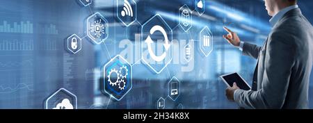 Update Software Application and hardware upgrade concept 2021. Stock Photo