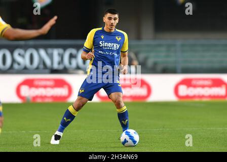 Marcantonio Bentegodi stadium, Verona, Italy, October 24, 2021, Bosko Sutalo (Verona)  during  Hellas Verona FC vs SS Lazio - Italian football Serie A Stock Photo