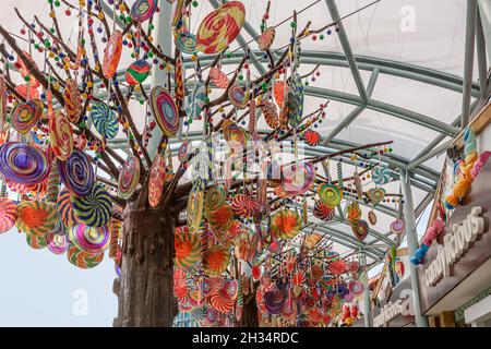 Candy tree at Sentosa Island, Singapore Stock Photo - Alamy