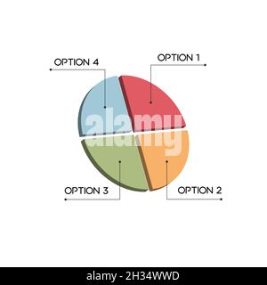 Pie graph vector design. Empty infographic vector template Stock Vector