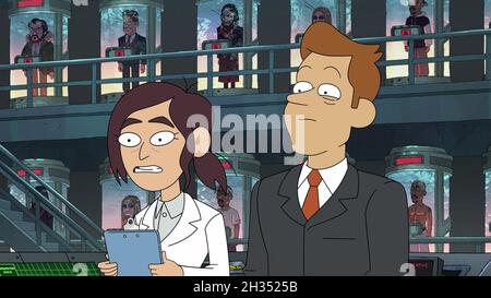 INSIDE JOB, from left: Reagan Ridley (voice: Lizzy Caplan), Ron ...