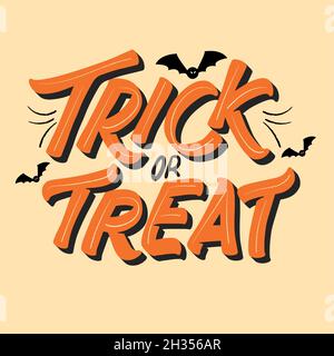 trick treat lettering design vector illustration Stock Vector