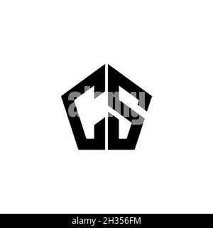CU Monogram logo letter with Gemoteric line rounded shape style design on isolated background, shiled letter monogram Stock Vector