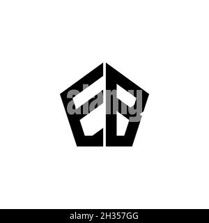 EB Monogram logo letter with polygonal geometric shape style design ...
