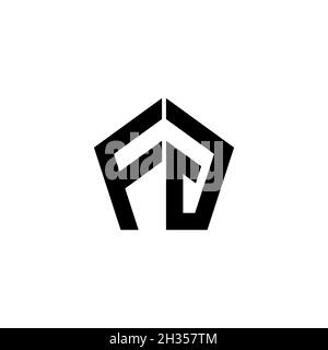 FG Monogram logo letter with polygonal geometric shape style design isolated on white background. Star polygonal, shield star geometric. Stock Vector
