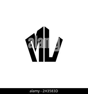 UM Monogram logo letter with polygonal geometric shape style design ...