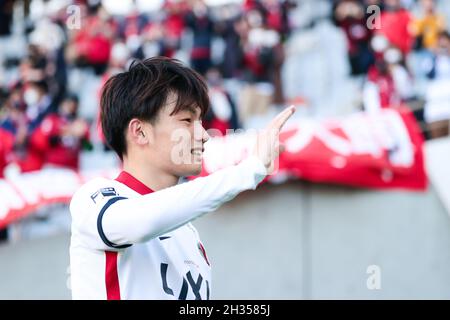 Tokyo, Japan. 23rd Oct, 2021. Ayase Ueda (Antlers) Football/Soccer : 2021 J1 League match between FC Tokyo 1-2 Kashima Antlers at Ajinomoto Stadium in Tokyo, Japan . Credit: AFLO SPORT/Alamy Live News Stock Photo