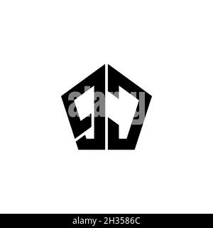 QC Monogram logo letter with polygonal geometric shape style design ...
