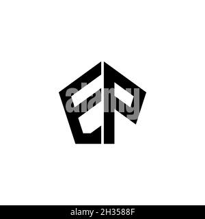 EP Monogram logo letter with polygonal geometric shape style design isolated on white background. Star polygonal, shield star geometric. Stock Vector